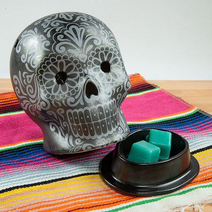 Scentsationals Day of The Dead Collection - Scented Wax Cube Warmer - Wax Fragrance Melter - Skull Wickless Electronic Home Air Freshener Gift (Dia de Los Muertos)