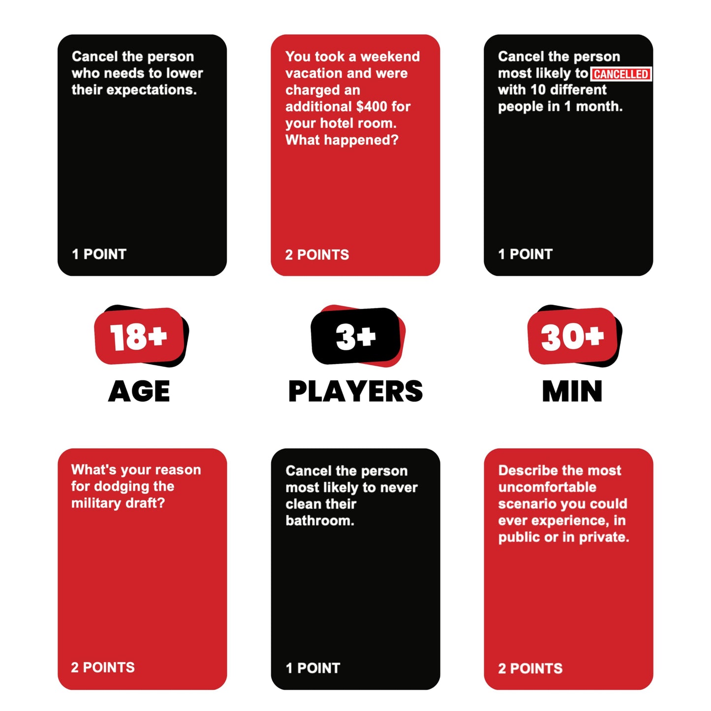 Cancelled - Hilarious Party Games for Adults - 350 Cards to Expose Your Friends, Perfect for College, Couples, Bachelorette Parties, Game Nights - Roast Your Friends with This Adult Game