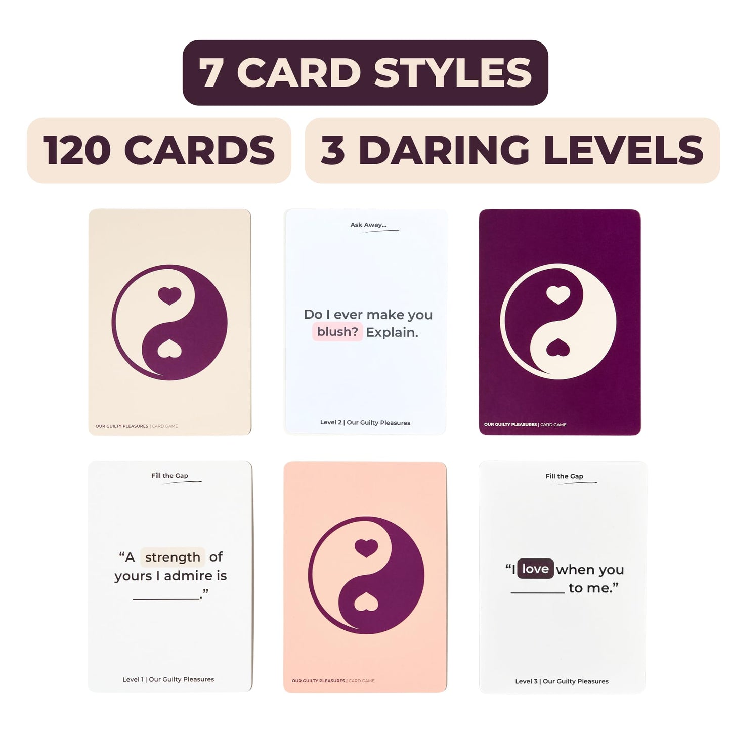 Couples Games for Adults - The Best Spicy Conversation Cards - Perfect for Date Night - 120 Cards - 3 Exciting Levels