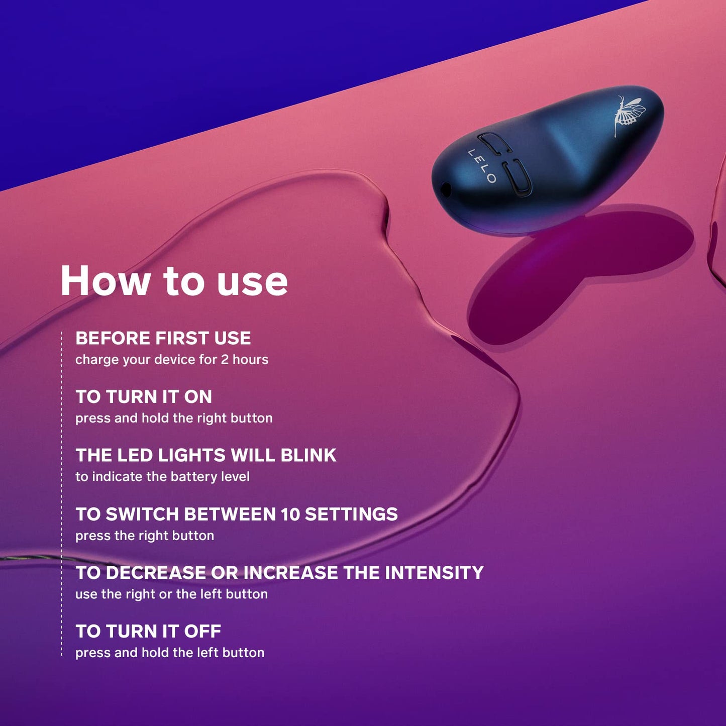 LELO NEA 3 Mini Bullet Vibrator for Woman Female Vibrator Mini Clitoris Vibrator Discreet with 10 Pleasure Settings and Varying Intensities, Alien Blue