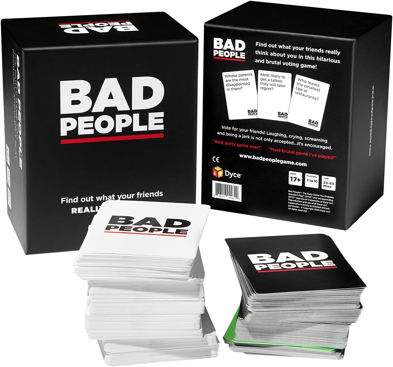 BAD PEOPLE Party Game - Find Out What Your Friends Really Think of You - Hilarious Adult Card Game for Fun Parties and Board Games Night with Your Group