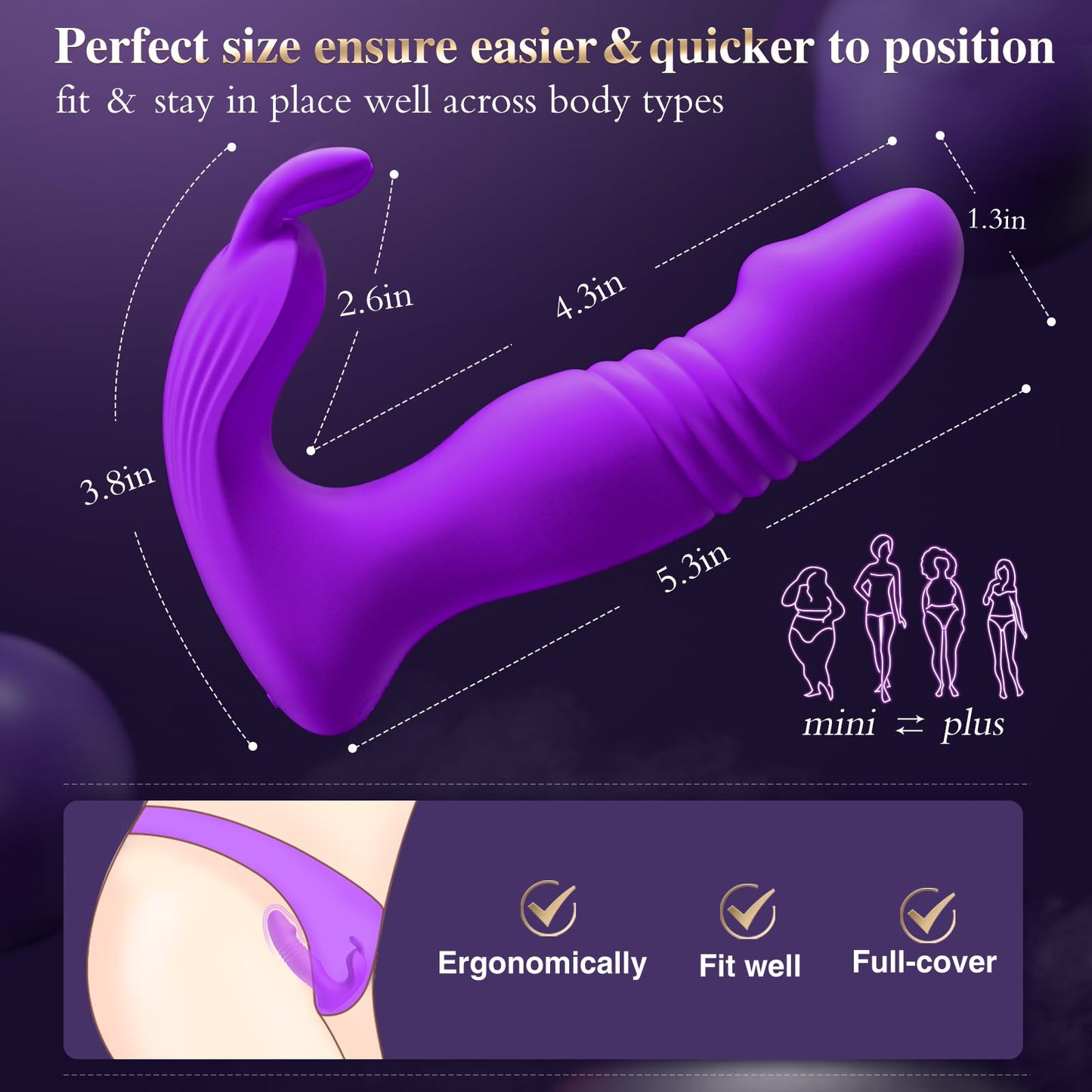 Vibrating Dildos for Women Sex Toy - 3IN1 App Wearable Remote Vibrator Rose Sex Toy, Sex Pleasure Tools for Women with 9 Rabbit Clit Vibrator & 9 Thrusting Dildos Anal Toys G Spot Vibrator Sex Swing