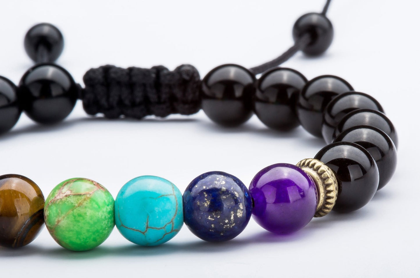 Hamoery Men Women 8mm Lava Rock Beads Chakra Bracelet Braided Rope Natural Stone Yoga Bracelet Bangle