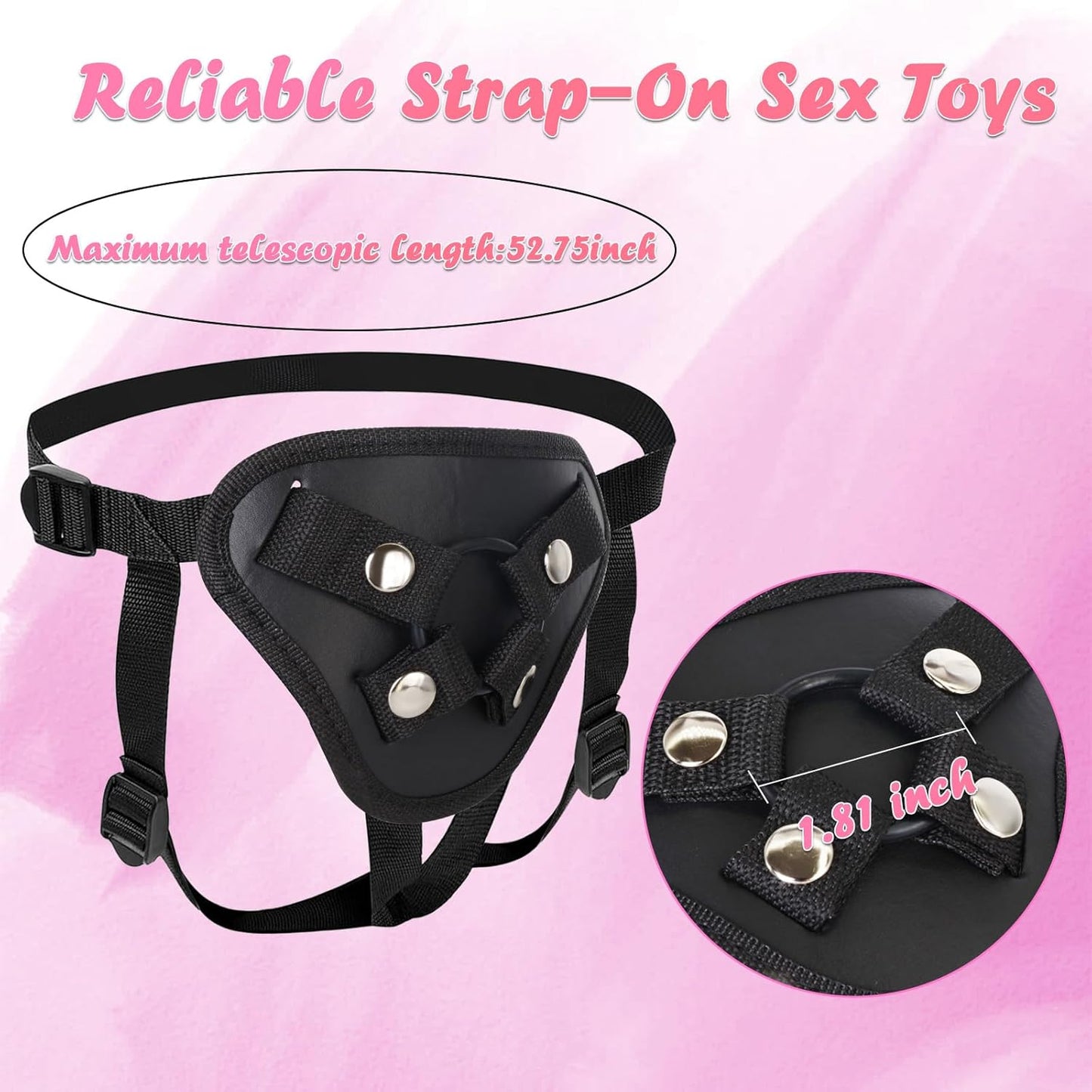 Sex Toys Strap on Dildo Wearable Sex Toys for Lesbian and Couple, Anal G spot Stimulator Adult Sex Toy, Adjustable Size Sex Toy for Women