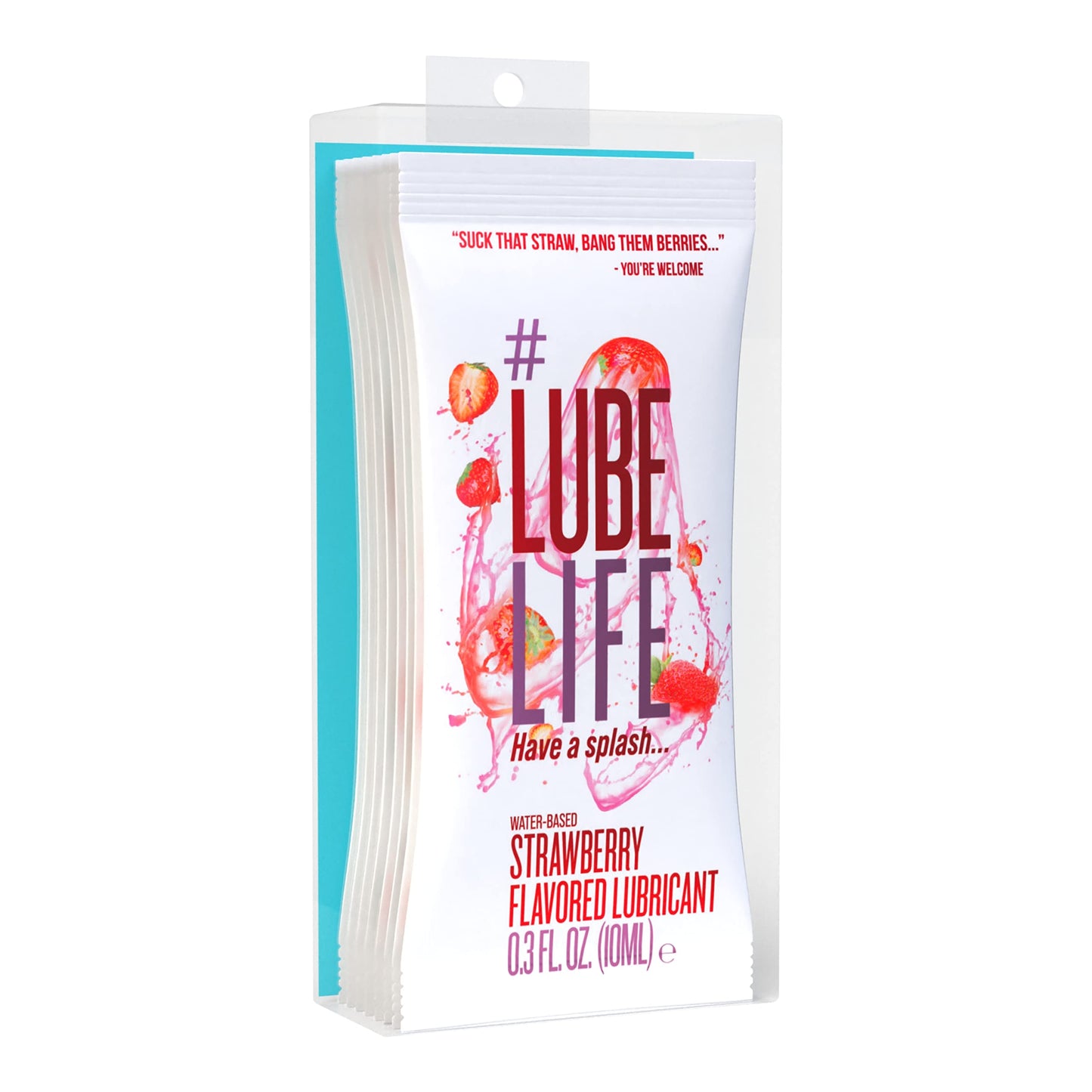 Lube Life Water-Based Strawberry Flavored Lubricant, Personal Lube for Men, Women and Couples, Made Without Added Sugar, 8 Fl Oz