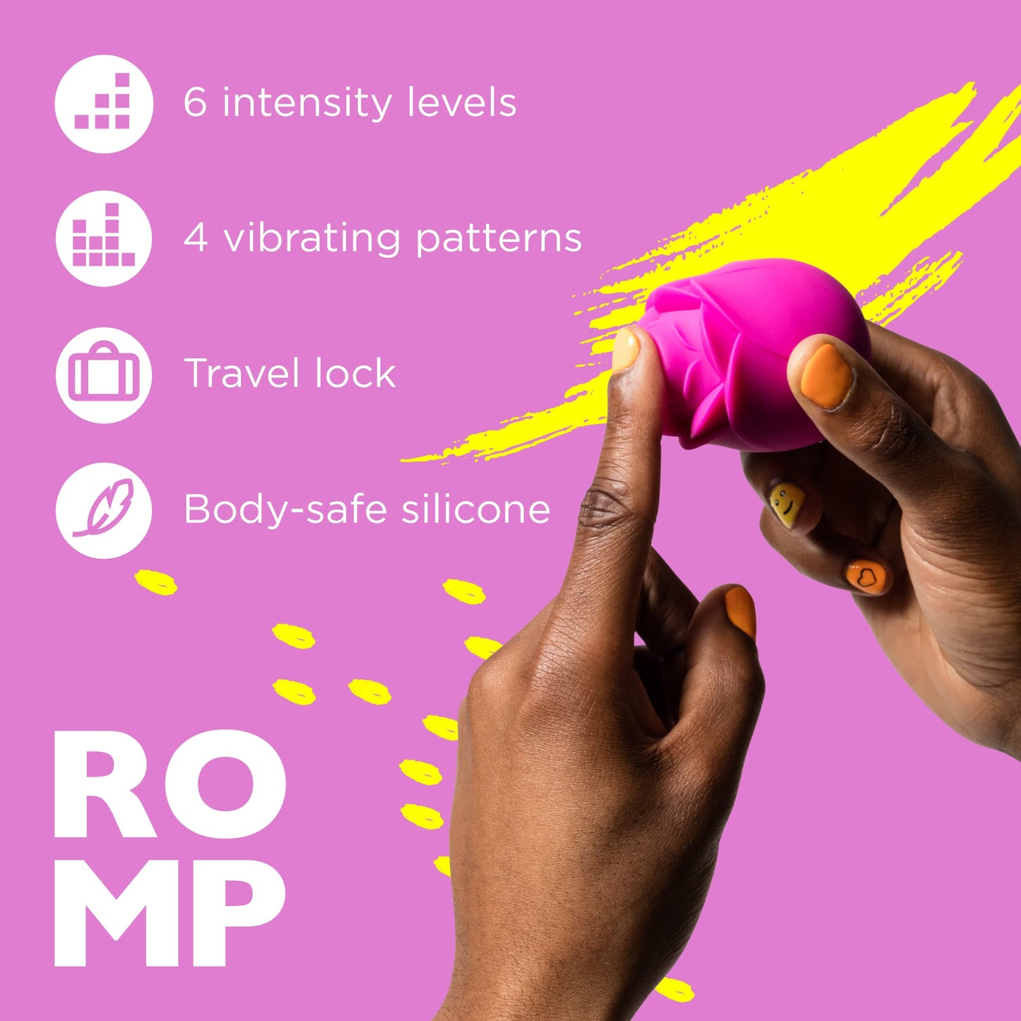 ROMP Rose Toy for Woman - Clitoral Sucking Toy - Clit Stimulator with 6 Vibration Modes - Waterproof Sucker Vibrator - Rechargeable Vibrating Adult Sex Toys - Gifts for Women & Couples