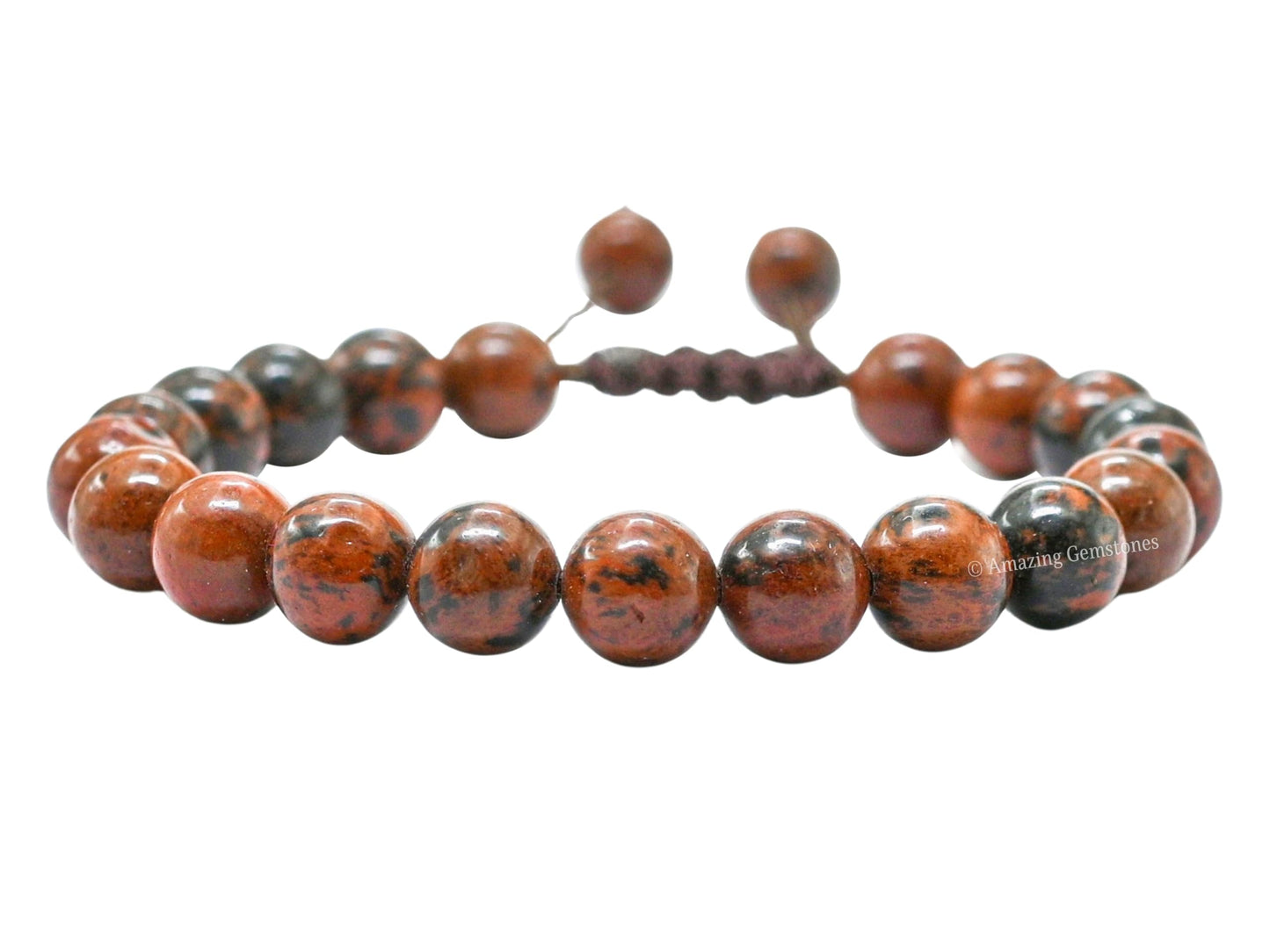 Copper Hematite Bracelet for Women Men's Gifts - Protection Healing Crystal Bracelet - 8mm Gemstone Beaded Adjustable Bracelet Pulseras Para Hombres Mujer Stocking Stuffers