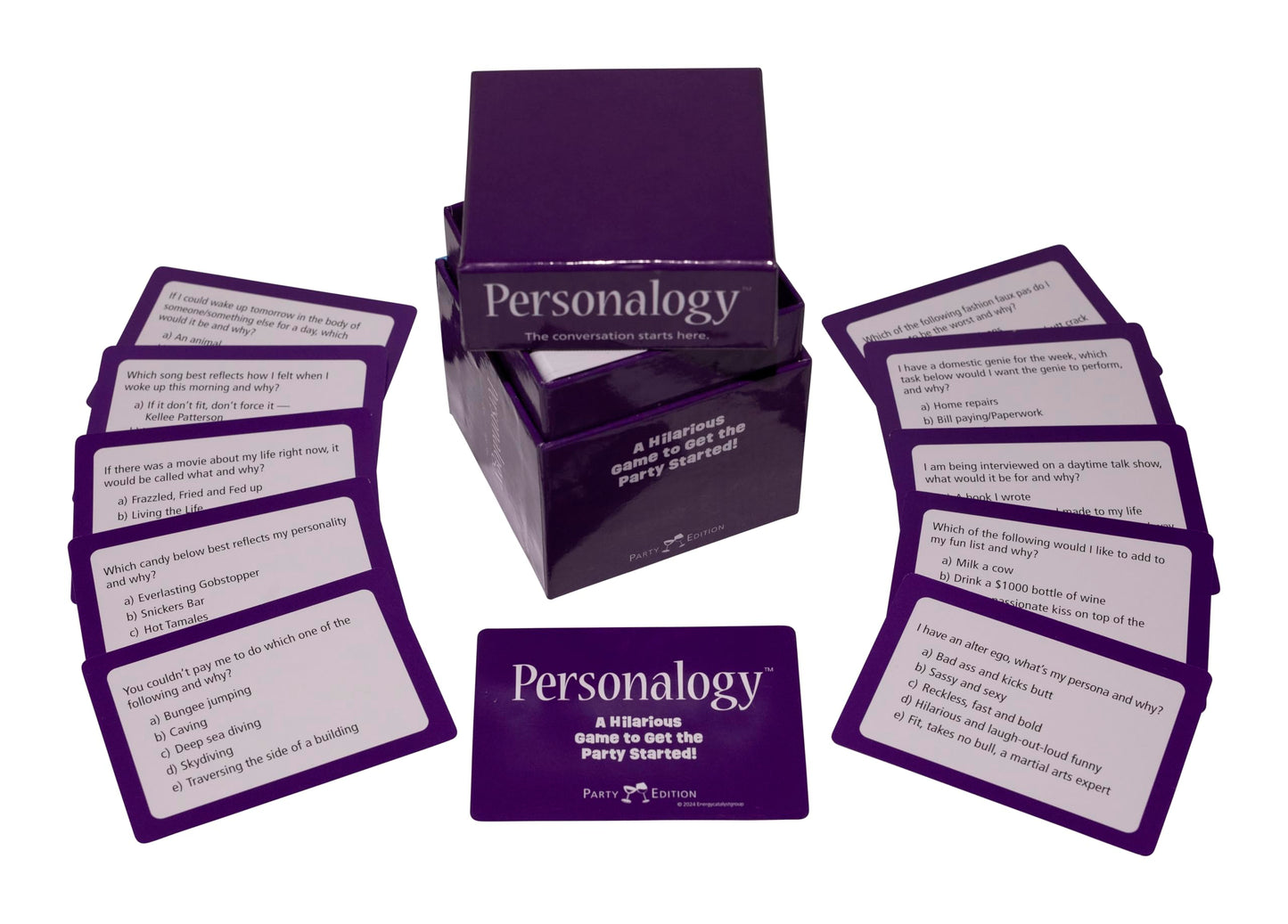 Personalogy™ Party Game - Hilarious Conversation Starter Card Game, Ages 16+, Perfect for Stocking Stuffer, Christmas, Hanukkah Gift, New Year’s Eve, Parties & Travel, 200 Fun Cards