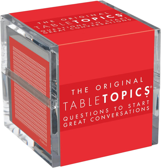 TableTopics - The Original - Conversation Starter Cards - 135 Questions to Break the Ice & Build Connection with Friends, Family, Workmates at Home, Parties, & Meetings