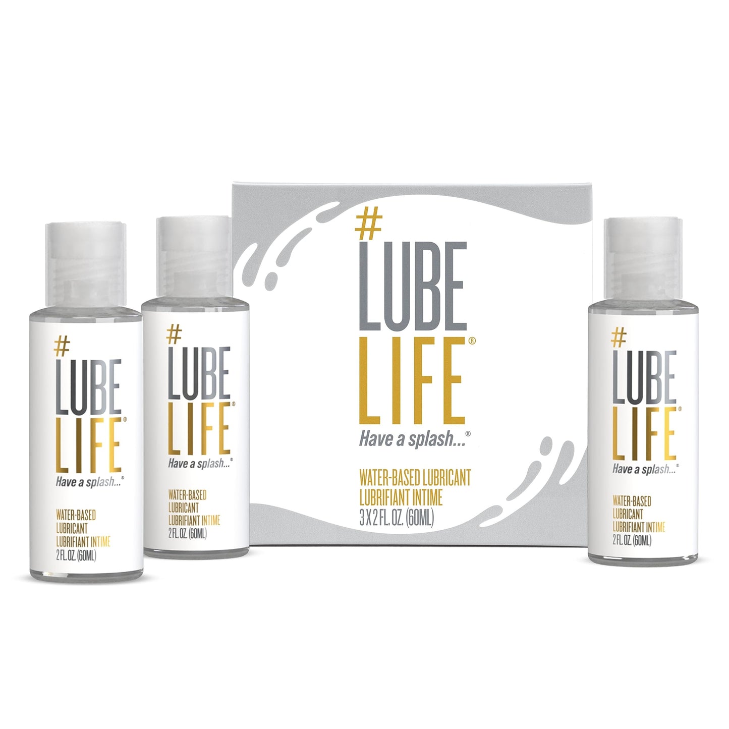 Lube Life Water-Based Personal Lubricant, Lube for Men, Women and Couples, Non-Staining, 8 Fl Oz