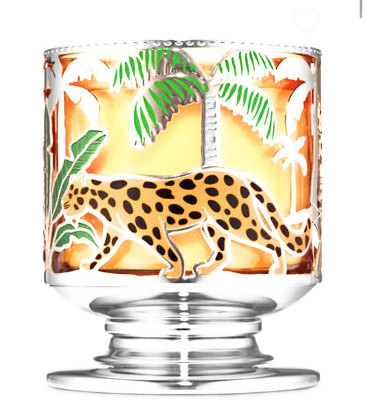 White Barn Bath & Body Works Jungle Critters Large 3-Wick Candle Holder