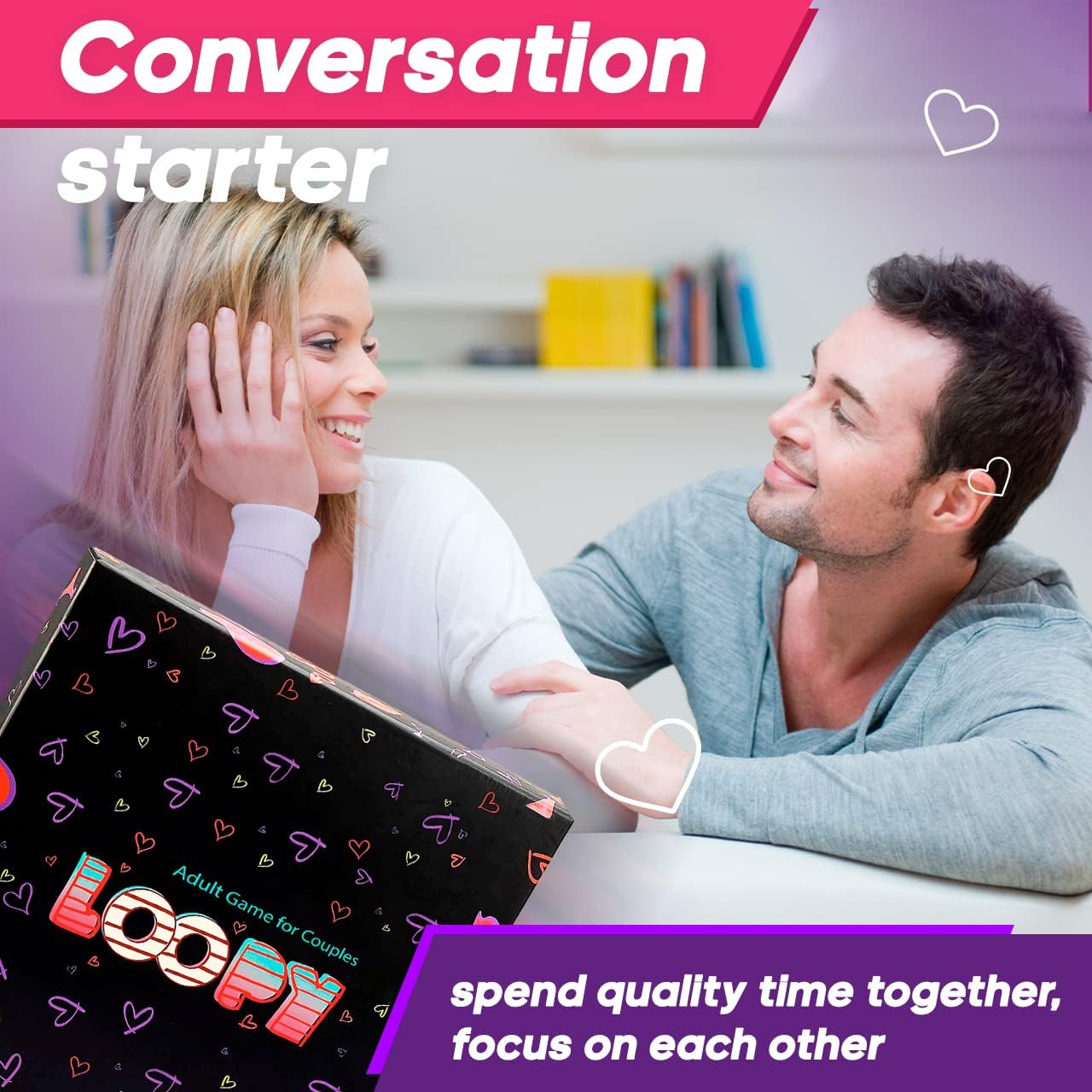 LOOPY Adult Game for Couples - Date Night Box - Couples Games and Couples Gifts to Spice Up Relationships and Communication