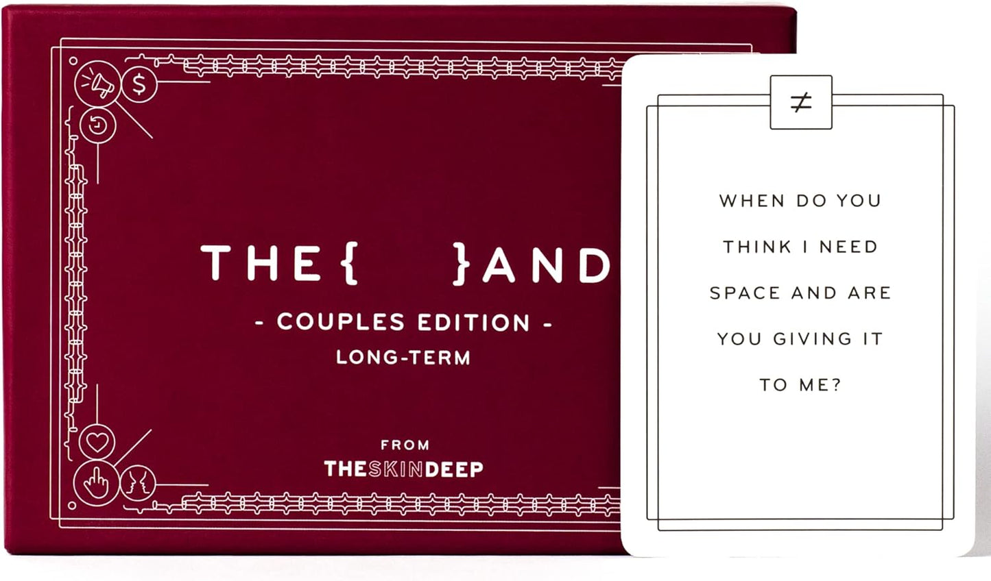 {THE AND} Long Term Couples Edition - 199 Meaningful Conversation Cards for Couples - Questions to Reconnect & Deepen Relationships - Couples Card Game to Reflect & Rediscover Love by The Skin Deep