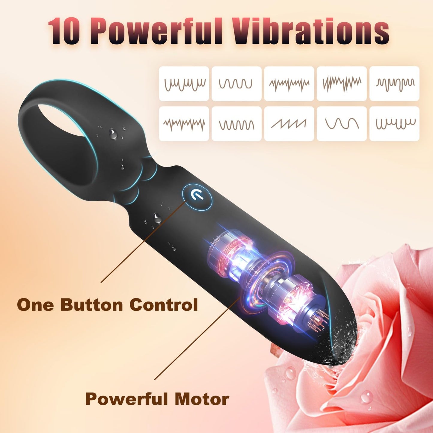 LUKIKI Bullet Vibrator Adult Toys - Female Sex Toys with 10 Vibration Modes, Lipstick Mini Vibrator for G Spot Clitoral Stimulation, Discreet Portable for Travel, Adult Sex Toys & Games for Women