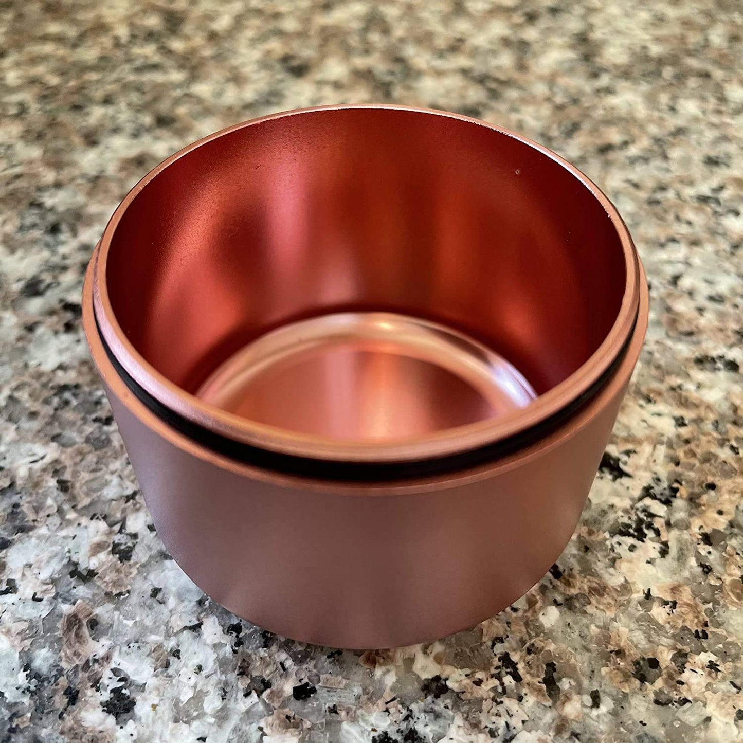 Brando Moon Rose Gold Pocket Storage Case Container Smell Proof and Air Tight - Easy to Carry and Best Way to Preserve Coffee - 2.1 x 1.8”