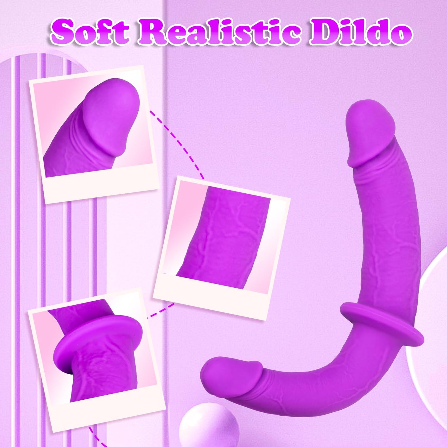 Strap On Dildo Womens Sex Toys - Double Ended Dildo Silicone Long Dildo Hands Free Masturbators Fantasy Dildo, Strap On Harness Big Dildo Anal Dildo Female Sex Toys Adult Toys for Women Lesbian