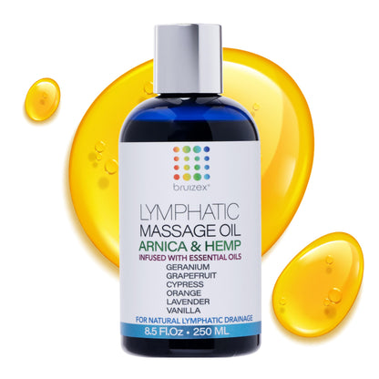 Lymphatic Drainage Massage Oil with Arnica Oil & Coconut for Post Surgery Recovery & Lymphatic Drainage Massager, Liposuction, 360 Lipo, BBL, After Tummy Tuck Surgery Items, Fibrosis Treatment, 8.5 Oz