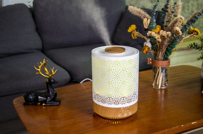 BlueHills Premium 2000 ML XL Essential Oil Diffuser Aromatherapy Humidifier for Large Room Home 40 Hour Run Huge Coverage Area 2 Liter Extra Large Capacity Diffuser Dark Wood Grain (E003)