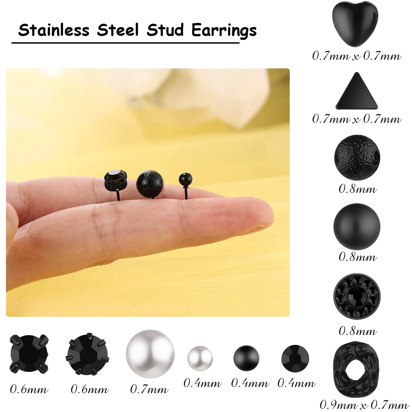 BBTO 24 Pairs Stud Earrings Crystal Pearl Earring Set Ear Stud Jewelry for Girls Women Men, Silver and Gold