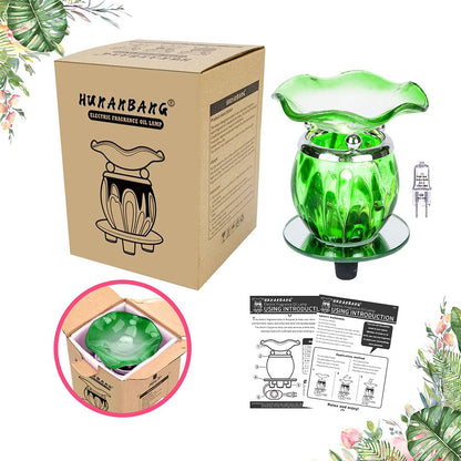 HUNANBANG 3 in 1 Electric Oil Diffuser Warmer Scented Wax Warmer Candle Wax Melt Warmer Wax Melter Fragrance Wax Burner(LW-Purple2)
