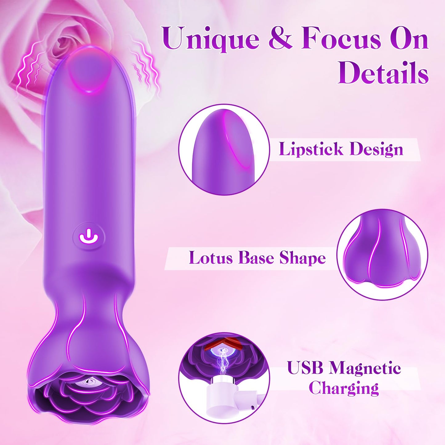 Mini Bullet Vibrator Adult Toys - Vibrators App Controlled Female Sex Toys with 9 Vibration Modes, Lipstick G Spot Dildo Clitoral Vibrator, Long Distance Discreet Vibrator for Women & Couples (Black)