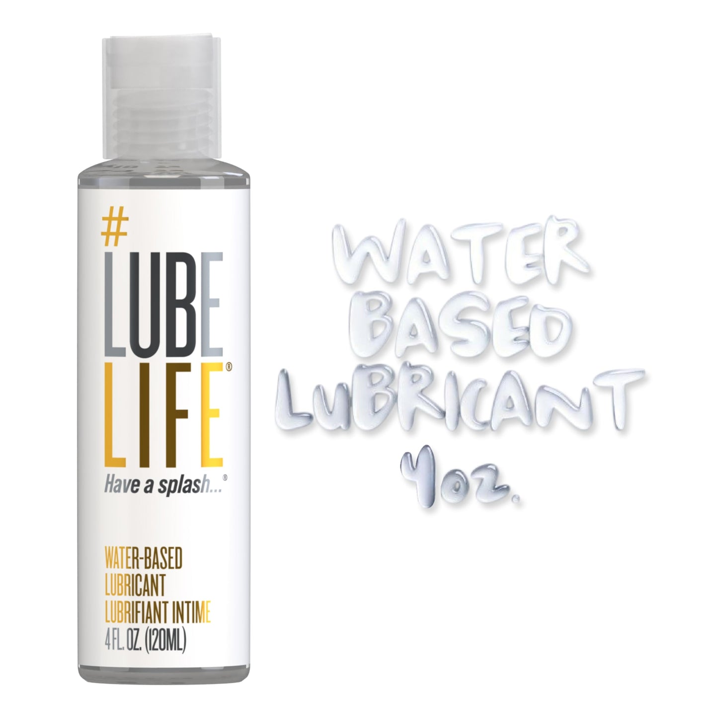 Lube Life Water-Based Personal Lubricant, Lube for Men, Women and Couples, Non-Staining, 8 Fl Oz