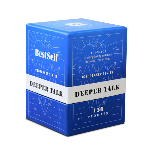 BestSelf Icebreaker Deeper Talk Deck - Conversation Starter Card Pack to Deepen Friendships with 150 Prompts to Create Real Conversations for Friends, Coworkers, Family, Dates