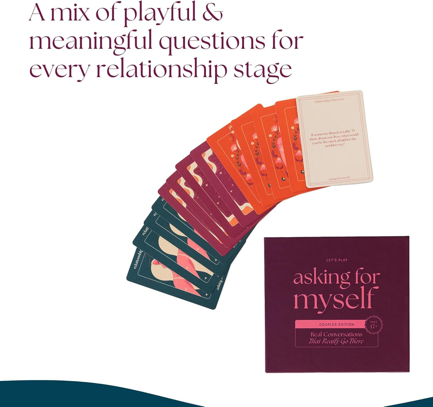 Asking for Myself Couples Conversation Cards - 300 Meaningful Conversation Starters, Questions for Couples to Deepen Connection & Understanding - Intimacy Deck Card Game for Couples