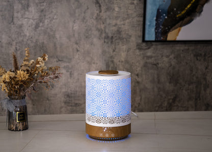 BlueHills Premium 2000 ML XL Essential Oil Diffuser Aromatherapy Humidifier for Large Room Home 40 Hour Run Huge Coverage Area 2 Liter Extra Large Capacity Diffuser Dark Wood Grain (E003)