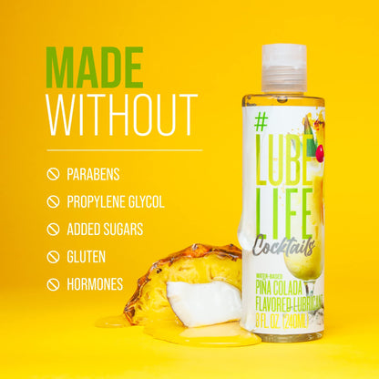 Lube Life Water-Based Strawberry Flavored Lubricant, Personal Lube for Men, Women and Couples, Made Without Added Sugar, 8 Fl Oz