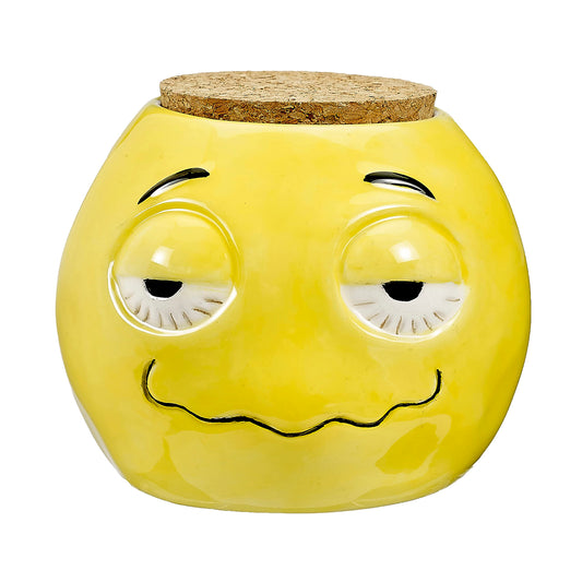 FASHIONCRAFT 88132 Stoned Emoji Stash Jar - Novelty Stash Jar