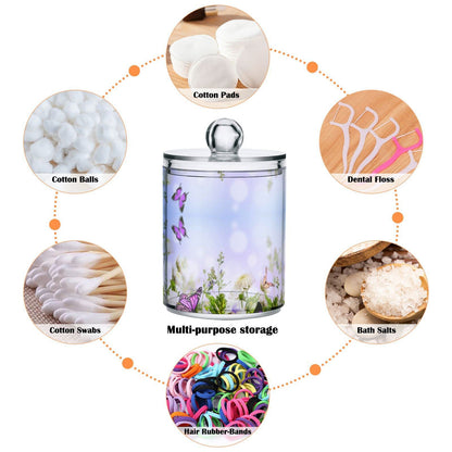 Halloween Skull 2PC Airtight Transparent Plastic Storage Jar, Food Storage Container Glass, Can Store Candy, Salt, Coffee Beans, With lid, Easy To Use