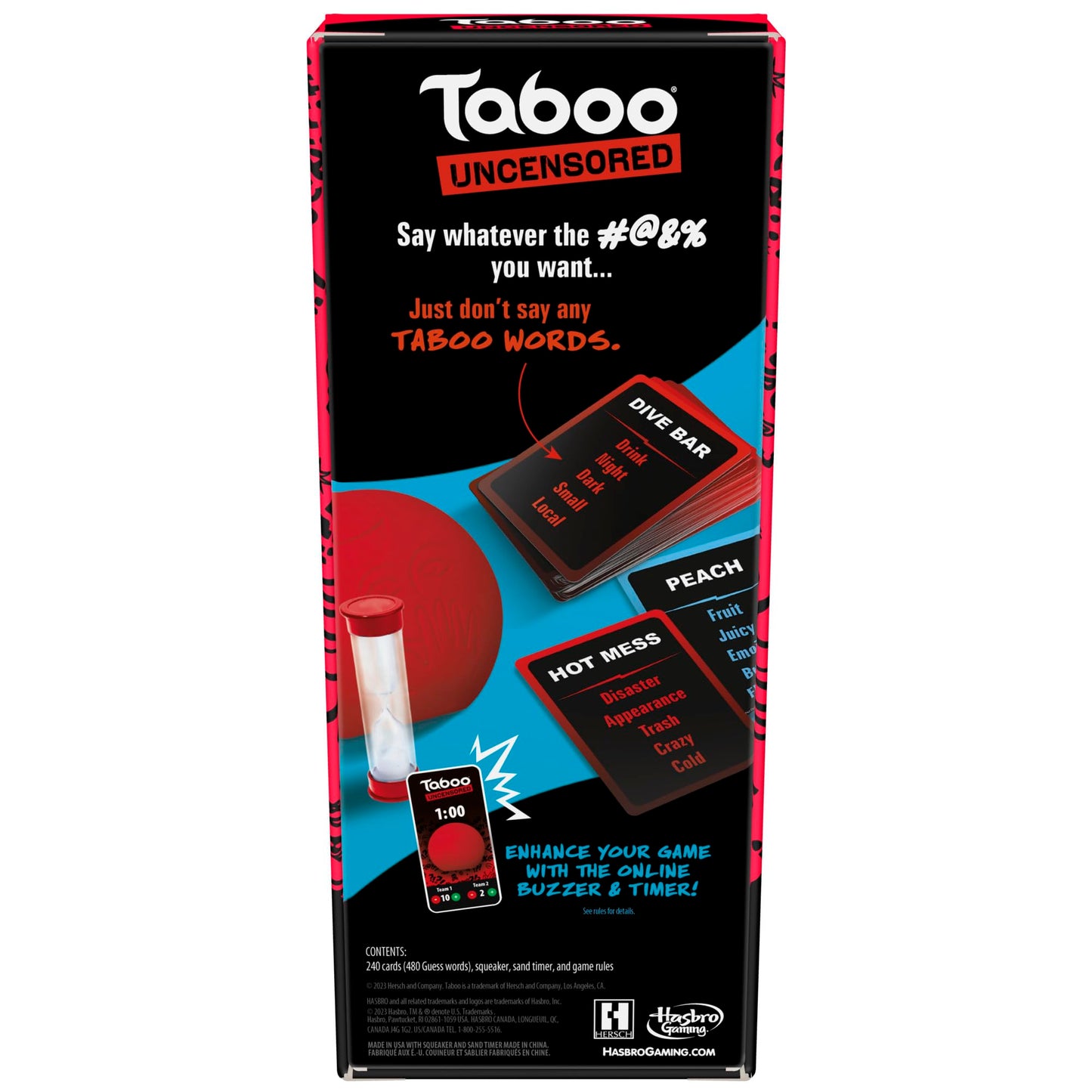 Hasbro Gaming Taboo Uncensored Board Game for Adults Only | Ages 17+ | 4+ Players | 20 Mins. Avg. | Hilarious NSFW Party Games for Adults