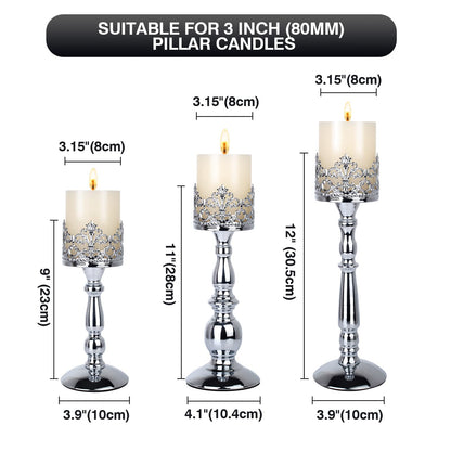 Black Vintage Candle Holder for Table Centerpiece Gothic Candle Stand Set