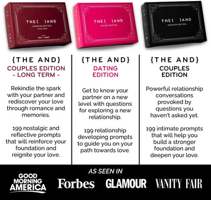 {THE AND} Long Term Couples Edition - 199 Meaningful Conversation Cards for Couples - Questions to Reconnect & Deepen Relationships - Couples Card Game to Reflect & Rediscover Love by The Skin Deep
