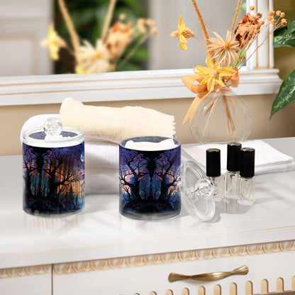 Halloween Skull 2PC Airtight Transparent Plastic Storage Jar, Food Storage Container Glass, Can Store Candy, Salt, Coffee Beans, With lid, Easy To Use