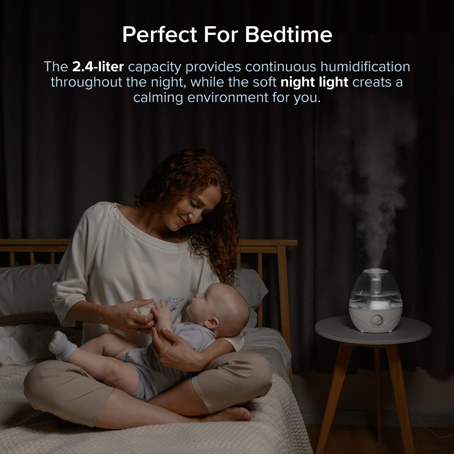 LEVOIT Humidifiers for Bedroom, Quiet (3L Water Tank) Cool Mist Top Fill Essential Oil Diffuser with 25Watt for Home Large Room, 360° Nozzle, Rapid Ultrasonic Humidification for Baby Nursery and Plant