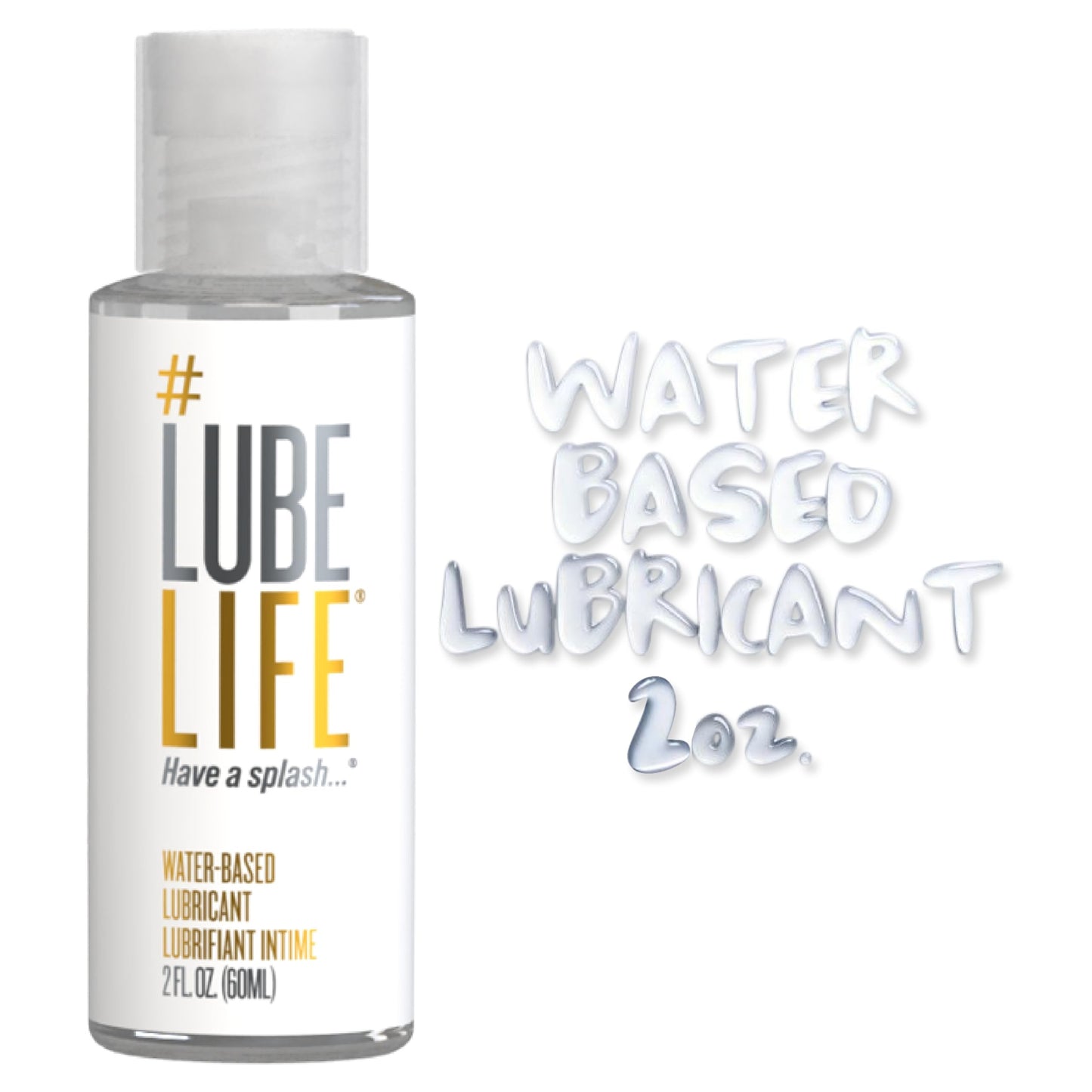 Lube Life Water-Based Personal Lubricant, Lube for Men, Women and Couples, Non-Staining, 8 Fl Oz