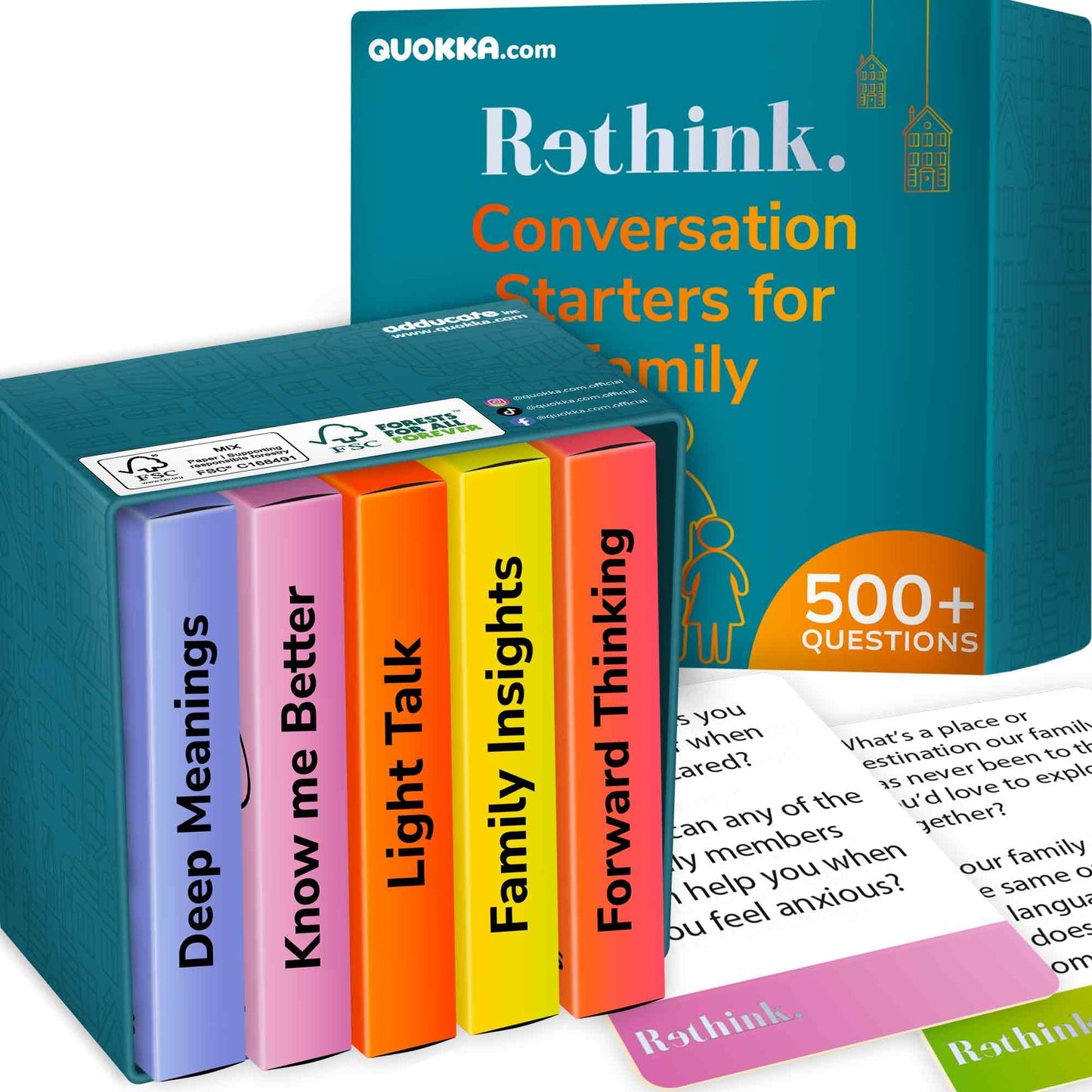 QUOKKA Conversation Cards Game - Christian Couples Edition | Original Version | Religious Gift | Relationship Connection - Great Board Game for Married Husband & Wife