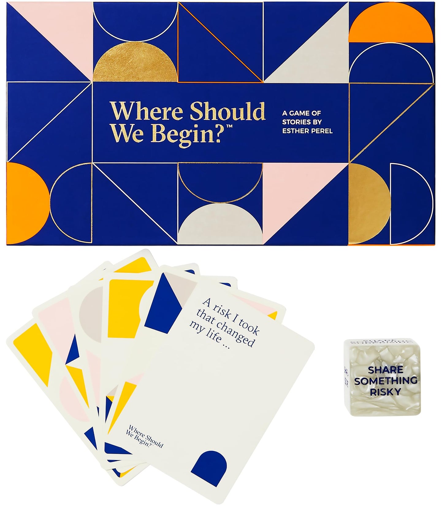 ESTHER PEREL Where Should We Begin Game of Stories - Conversation Cards for Couples, Friends, & Co-Workers - Interactive Couples Game w/ 200 Prompt Cards - 2-6 Player Card Games for Couples