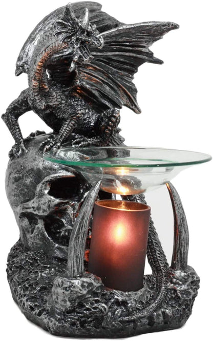 Ebros Smaug Castle Guardian Dragon Electric Oil Diffuser Burner Tart Warmer Aroma Scent Statue 9.5" Tall Figurine Dungeons and Dragons Decorative Decor for Aromatherapy Accessory Halloween Prop