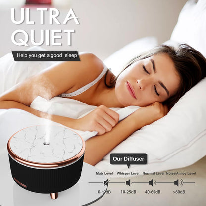 Diffusers for Essential Oils Large Room, 500ml Aromatherapy Oil Diffuser Cool Mist Humidifier with Remote Control,7 Colors Lights & 3 Mist Mode Waterless Auto Off for Women Office Home Black