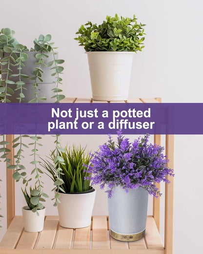 Essential Oil Diffuser, Lavender Plant Potted Aromatherapy Diffuser, 150ml Cold Mist humidifier, Super Quiet and Waterless auto Shut Off, ultrasonic Oil Diffuser for Home Office