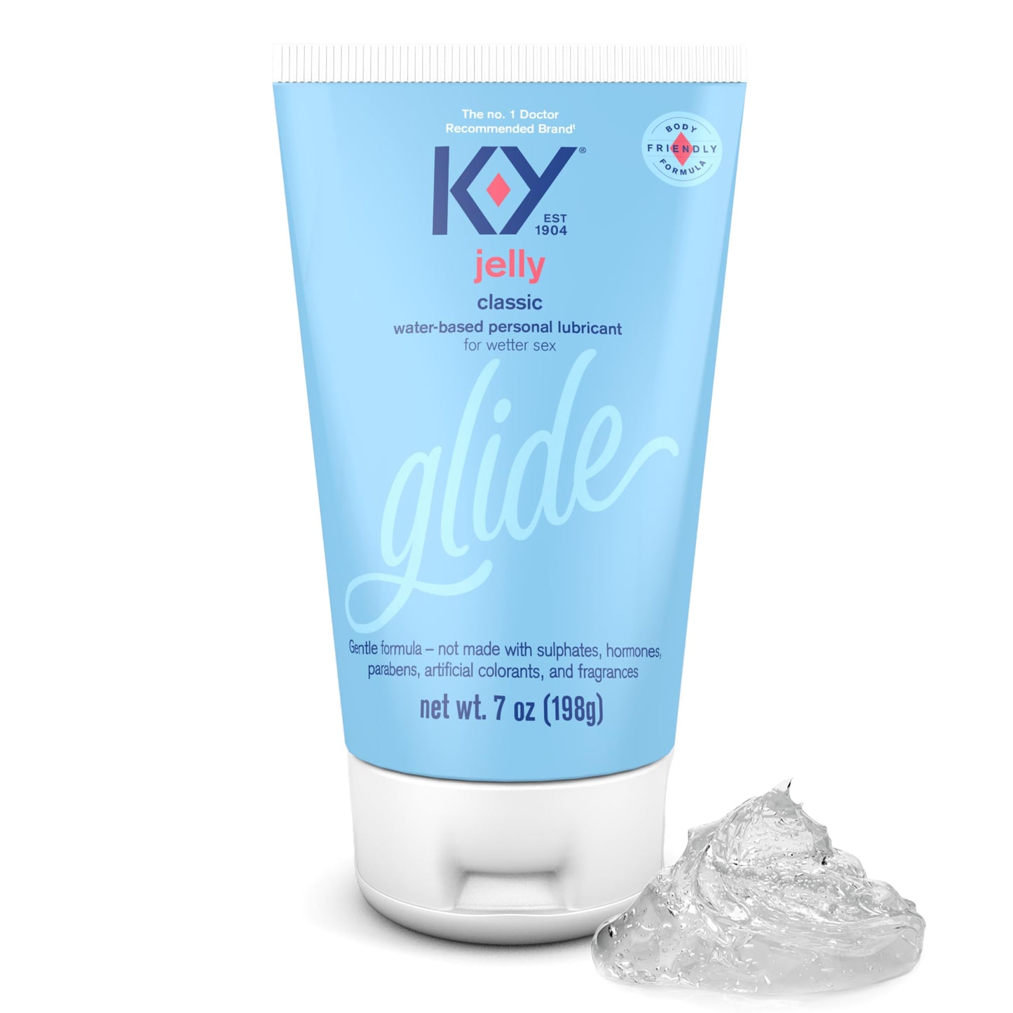 K-Y Jelly Water Based Lube For Sex, Anal Lube, Non-Greasy Water Based Personal Lubricant, pH Friendly Sex Lube Can Be Used With Sex Toys For Women & Male Sex Toys, Condom Friendly Personal Lube, 4 OZ