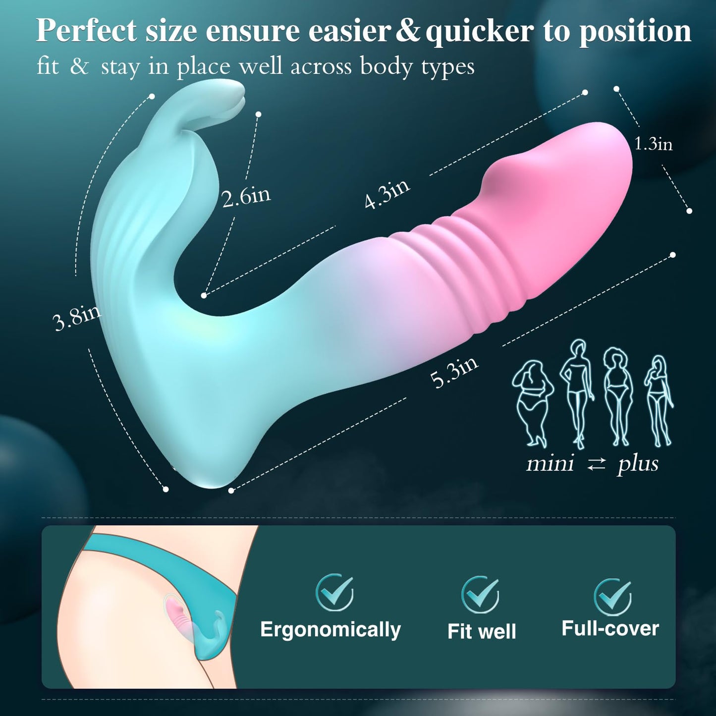 Vibrating Dildos for Women Sex Toy - 3IN1 App Wearable Remote Vibrator Rose Sex Toy, Sex Pleasure Tools for Women with 9 Rabbit Clit Vibrator & 9 Thrusting Dildos Anal Toys G Spot Vibrator Sex Swing