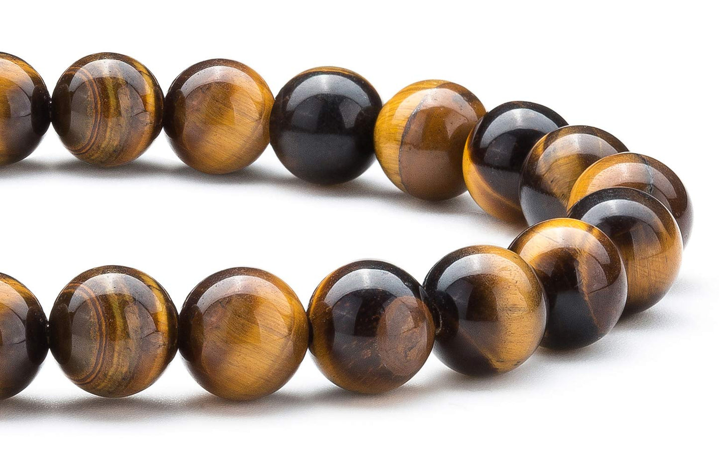 Hamoery Men Women 8mm Natural Stone Lava Rock Diffuser Bracelet Elastic Yoga Agate Beads Bracelet Bangle