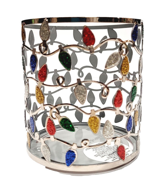 Bath Body Works Single Wick Candle Holder Sleeve Holiday Lights