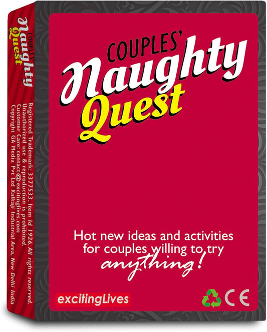 The Naughty Quest - Best Couple Card Game - Fun and Romantic Conversation Game for Couples Explore and Deepen Relationship with Your Partner