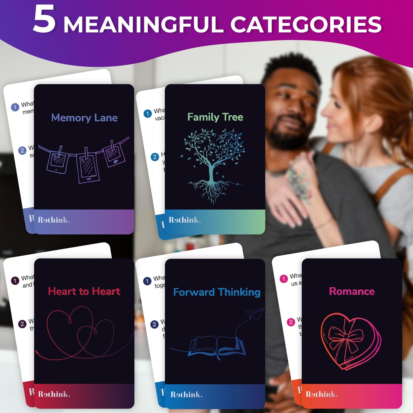 QUOKKA Conversation Cards Game - Christian Couples Edition | Original Version | Religious Gift | Relationship Connection - Great Board Game for Married Husband & Wife