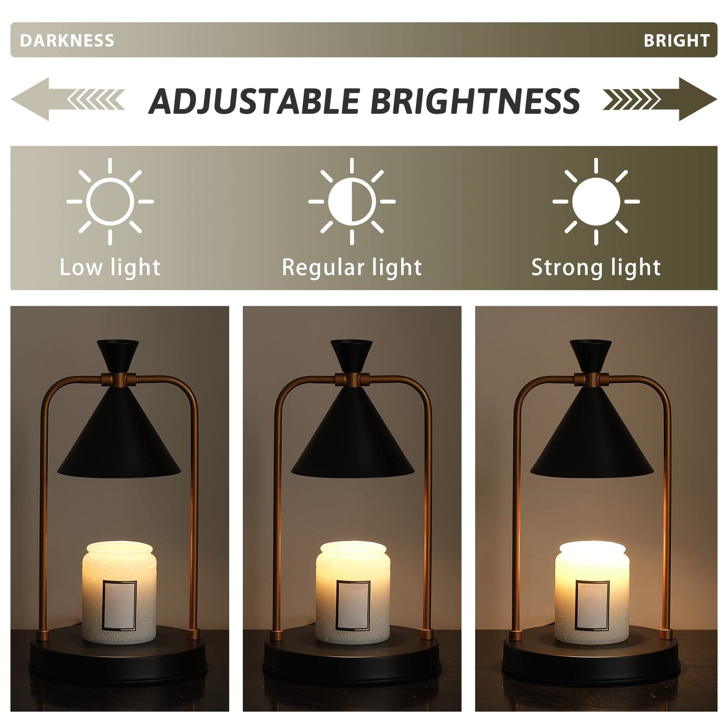 Candle Warmer Lamp with Timer, Dimmable Candle Light Electric Candle Warmer Compatible with Various Candles, Candle Holders for Home Decor, Gifts for Mothers Day/Birthday/House Warming